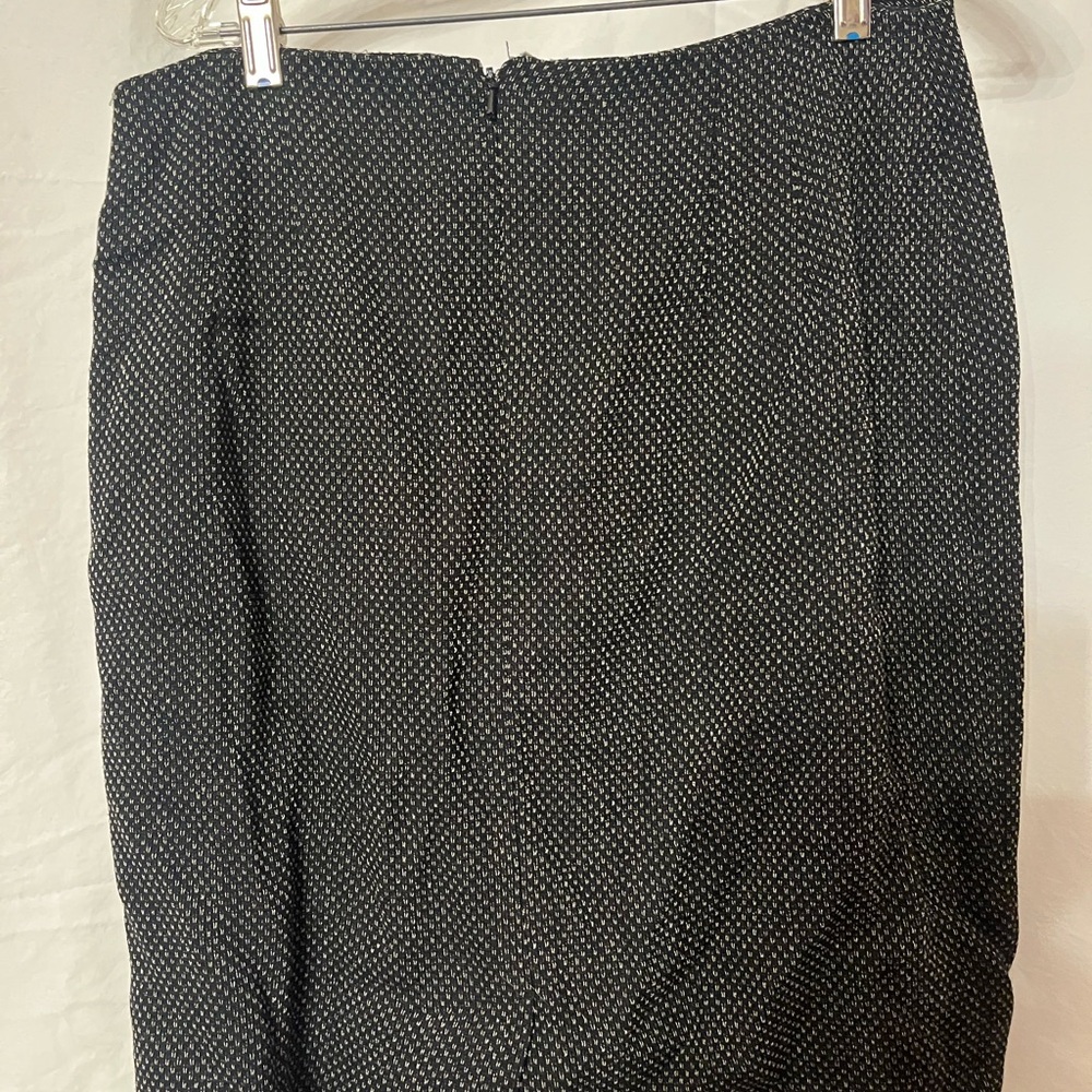 Linda Allard Ellen Tracy Black and White Polka Dot Skirt Size 12